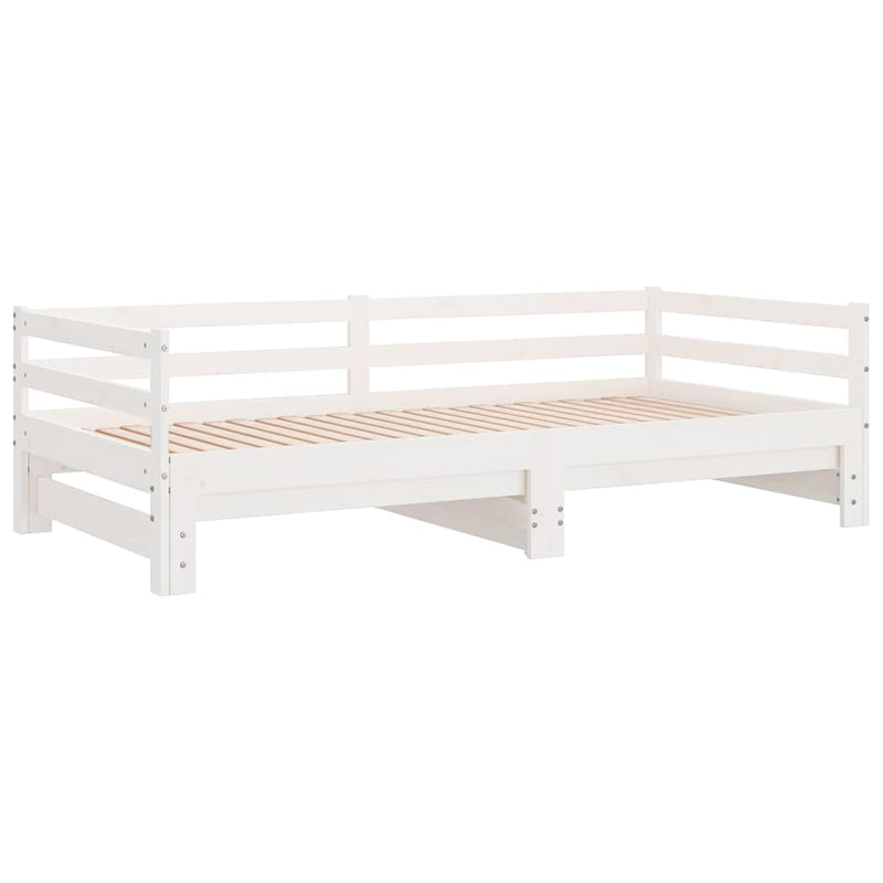 Pull-out Day Bed without Mattress White 2x(90x190) cm