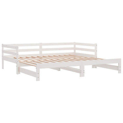 Pull-out Day Bed without Mattress White 2x(90x190) cm