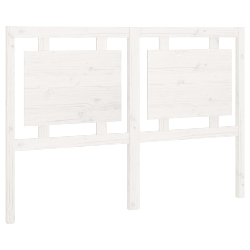 Headboard White 140.5x4x100 cm Solid Wood Pine