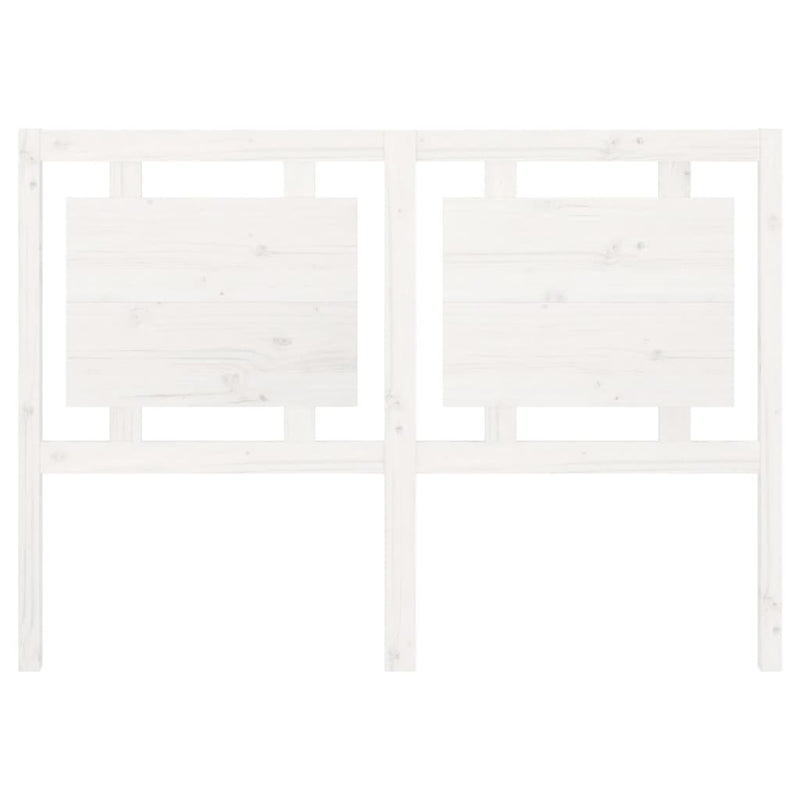 Headboard White 140.5x4x100 cm Solid Wood Pine