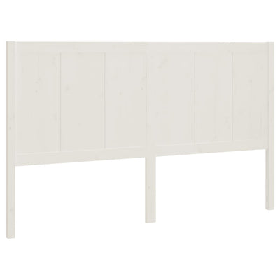 Headboard White 185.5x4x100 cm Solid Wood Pine