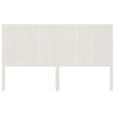 Headboard White 185.5x4x100 cm Solid Wood Pine