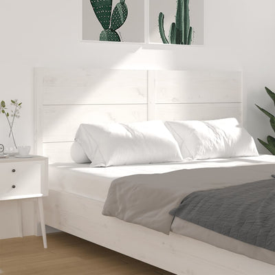 Headboard White 186x4x100 cm Solid Wood Pine