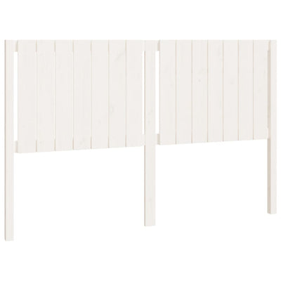 Headboard White 155.5x4x100 cm Solid Wood Pine