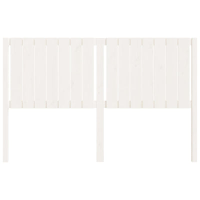 Headboard White 155.5x4x100 cm Solid Wood Pine