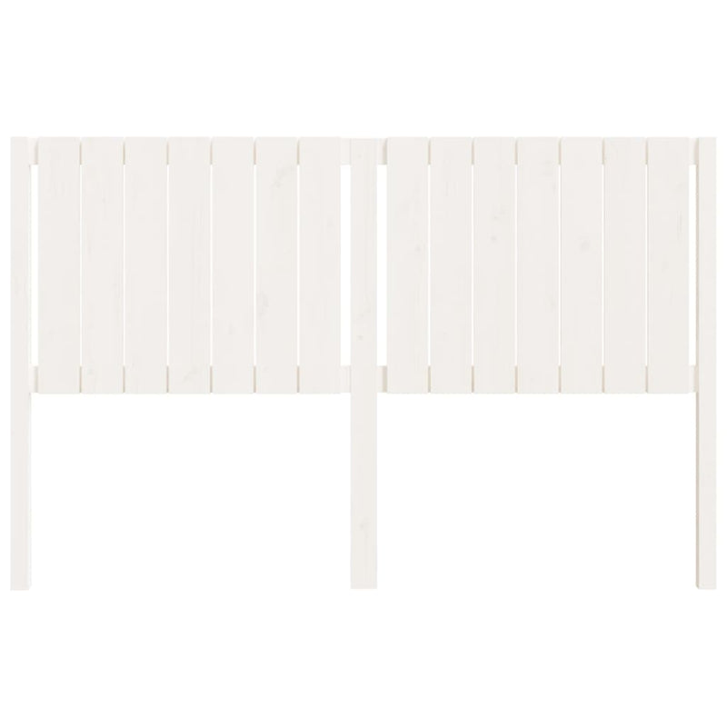 Headboard White 155.5x4x100 cm Solid Wood Pine