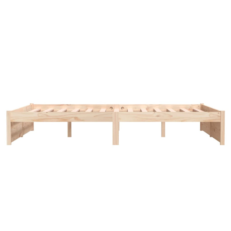 Bed Frame 137x187 cm Double Solid Wood Pine