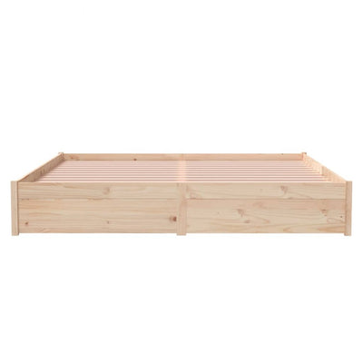 Bed Frame 183x203 cm King Size Solid Wood Pine