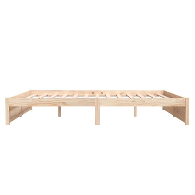 Bed Frame 183x203 cm King Size Solid Wood Pine