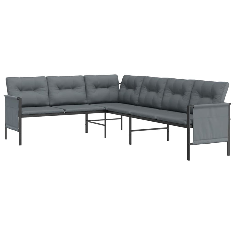 2 Piece Garden Lounge Set Anthracite Steel