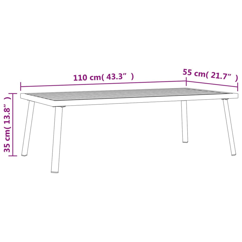 2 Piece Garden Lounge Set Anthracite Steel