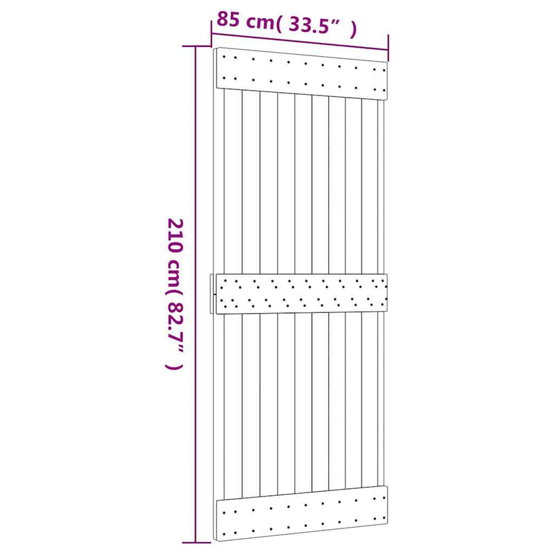 Door NARVIK 85x210 cm Solid Wood Pine