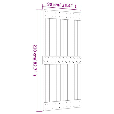 Door NARVIK 90x210 cm Solid Wood Pine