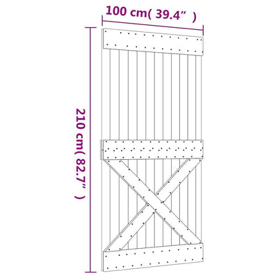 Door NARVIK 100x210 cm Solid Wood Pine