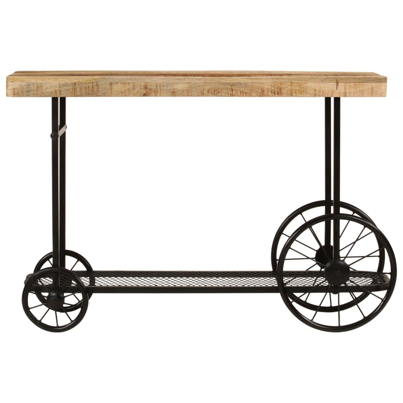 Console Table 112x36x76 cm Solid Wood Mango and Iron