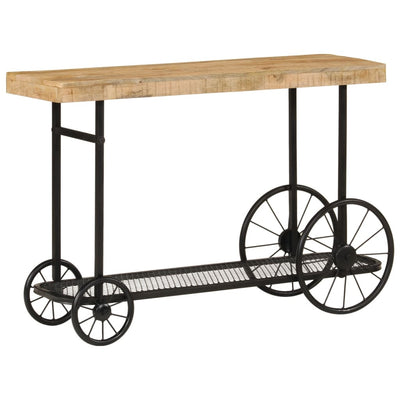 Console Table 112x36x76 cm Solid Wood Mango and Iron