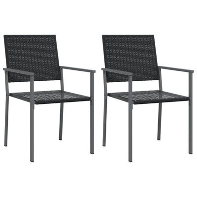 3 Piece Garden Dining Set Poly Rattan and Steel