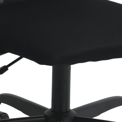 Office Chair Height Adjustable Black Mesh Fabric and Faux Leather