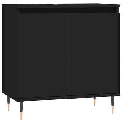 Bathroom Cabinet Black 58x33x60 cm Engineered Wood