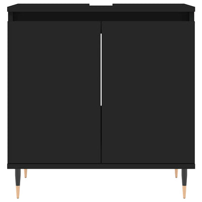 Bathroom Cabinet Black 58x33x60 cm Engineered Wood