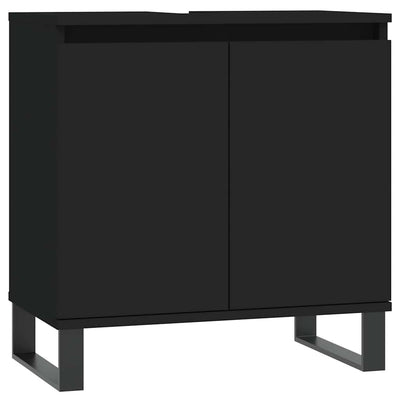 Bathroom Cabinet Black 58x33x60 cm Engineered Wood