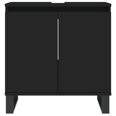 Bathroom Cabinet Black 58x33x60 cm Engineered Wood