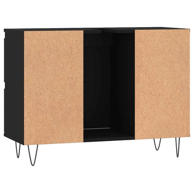 Bathroom Cabinet Black 80x33x60 cm Engineered Wood