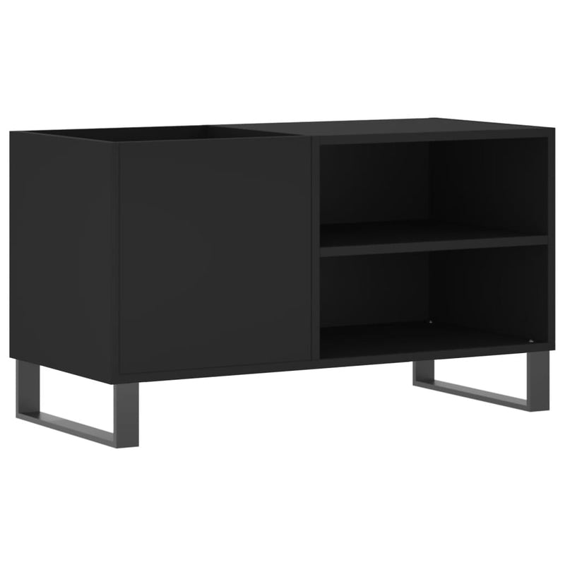 Record Cabinet Black 85x38x48 cm Engineered Wood