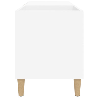 Record Cabinet White 84.5x38x48 cm Engineered Wood