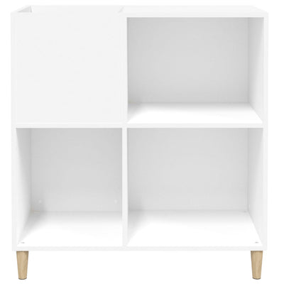 Record Cabinet White 84.5x38x89 cm Engineered Wood