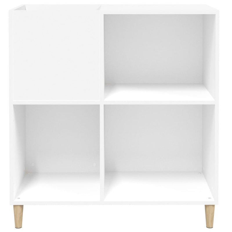 Record Cabinet White 84.5x38x89 cm Engineered Wood