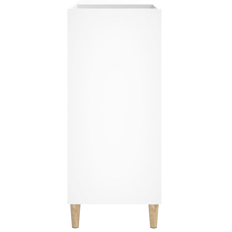 Record Cabinet White 84.5x38x89 cm Engineered Wood