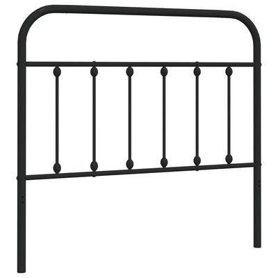 Metal Headboard Black 107 cm King Single