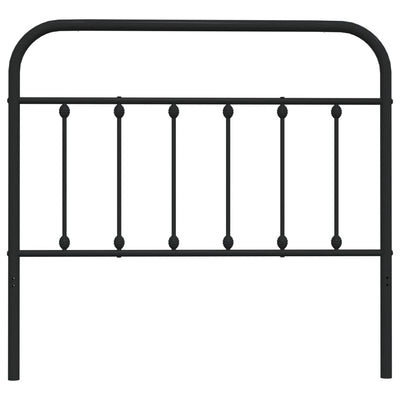 Metal Headboard Black 107 cm King Single