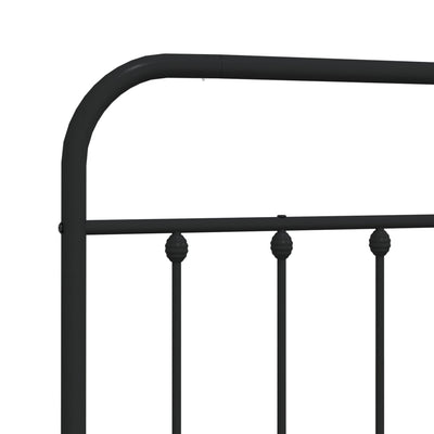 Metal Headboard Black 107 cm King Single