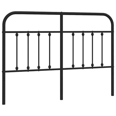 Metal Headboard Black 152 cm Queen