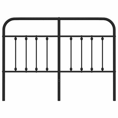 Metal Headboard Black 152 cm Queen