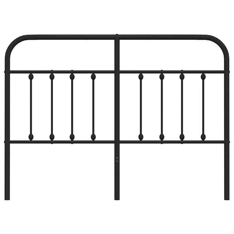 Metal Headboard Black 152 cm Queen