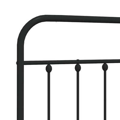 Metal Headboard Black 152 cm Queen