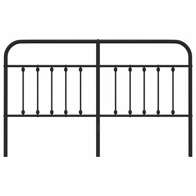 Metal Headboard Black 183 cm King