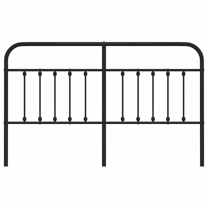 Metal Headboard Black 183 cm King