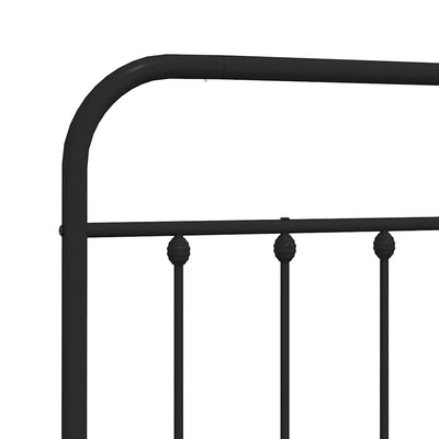 Metal Headboard Black 183 cm King