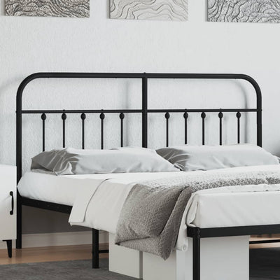 Metal Headboard Black 183 cm King