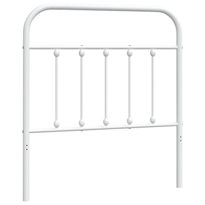 Metal Headboard White 90 cm