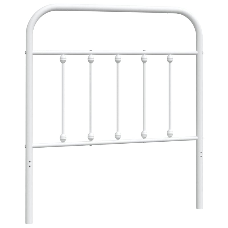 Metal Headboard White 90 cm