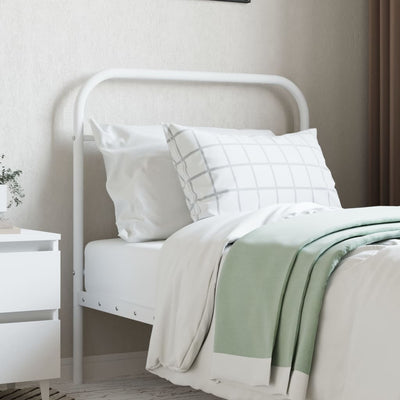 Metal Headboard White 90 cm