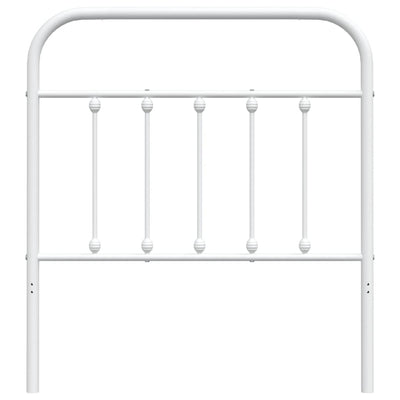 Metal Headboard White 90 cm