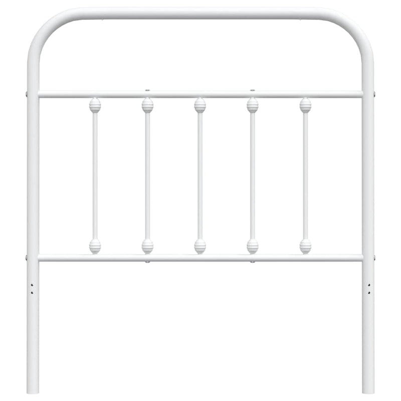 Metal Headboard White 90 cm