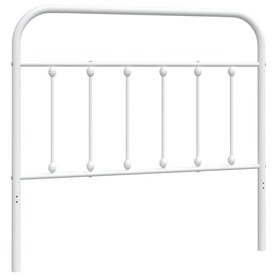 Metal Headboard White 107 cm King Single