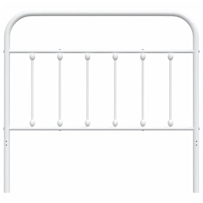 Metal Headboard White 107 cm King Single